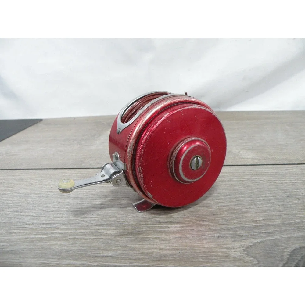 Vintage Red Automatic Fly Fishing Reel Made in Japan Trigger Style Vtg